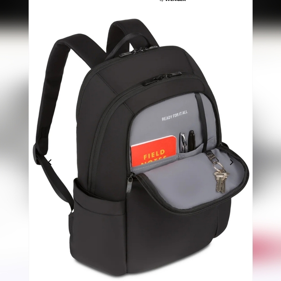 Swissgear The Bloom Black Laptop Backpack SA2822 Minimalist School Travel - Picture 5 of 12
